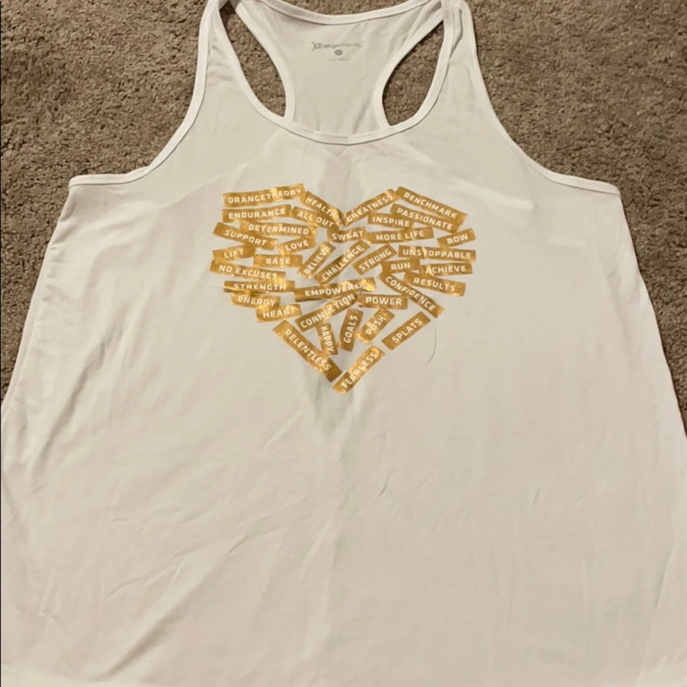 White heart OTF cut out tank! Size L